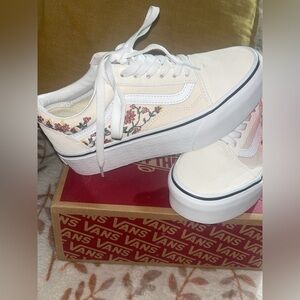 Vans Floral Embroidered Sneakers